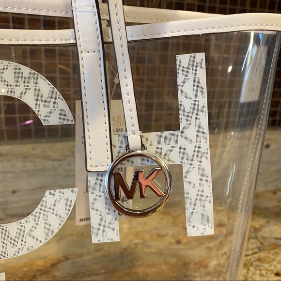 Michael Kors Large Logo Print Clear Tote Bag - Picture 3 of 6